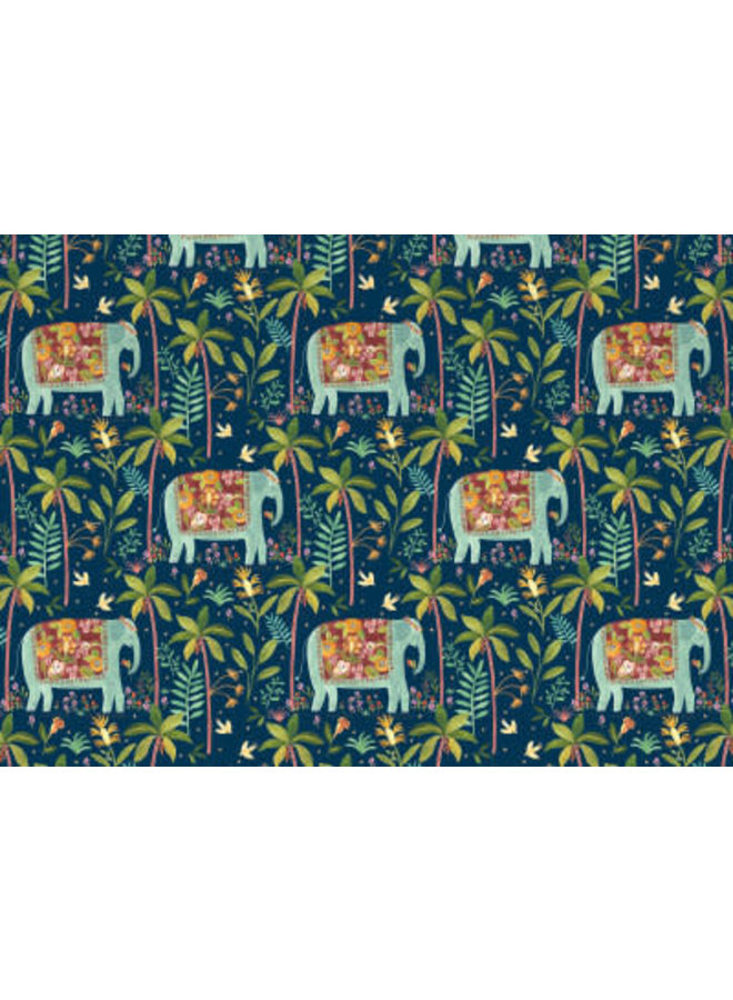 Over the Rainbow con papel de regalo reversible de elefante