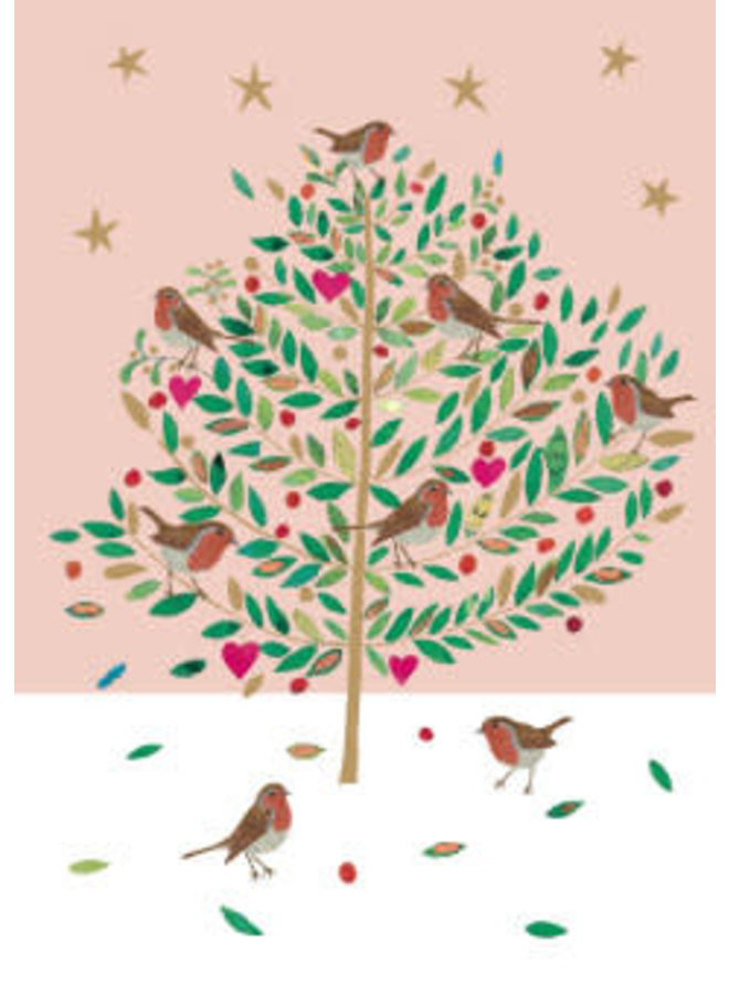 Robin Tree Gold Foil Card av Ray