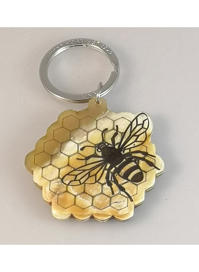 Bee on Honeycomb Key Ring Oxhorn 81