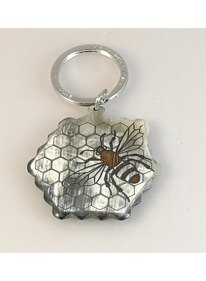 Bee on Honeycomb Key Ring Oxhorn 82