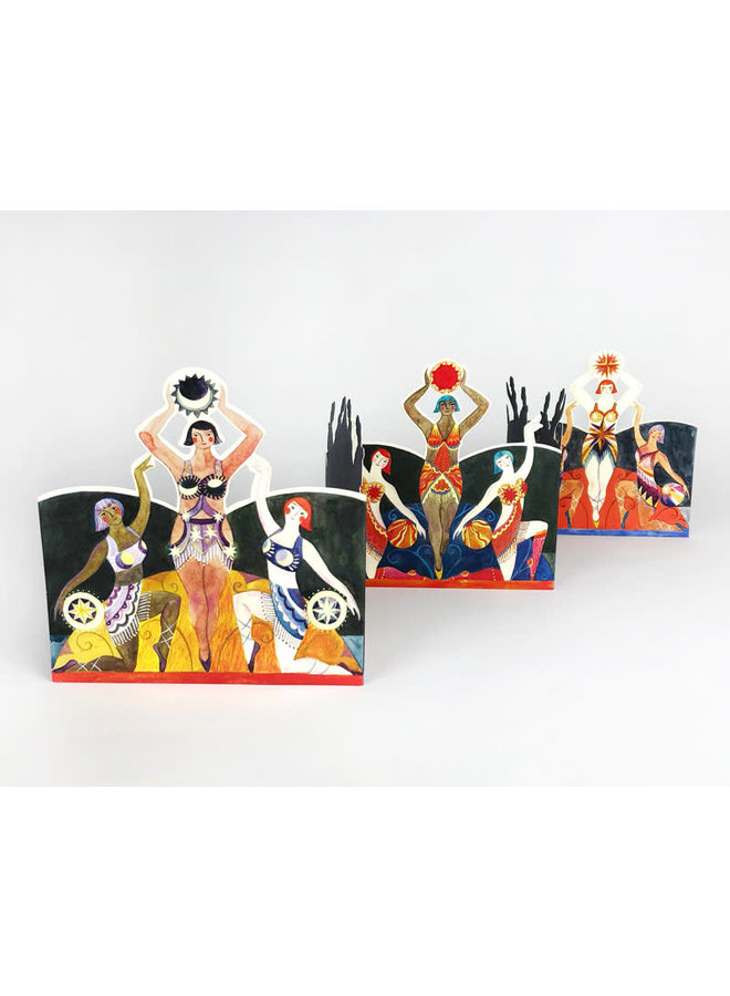 Circus Dancers 3D card by Sarah Young