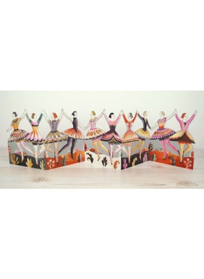 Tarjeta 3D de bailarinas de Sarah Young