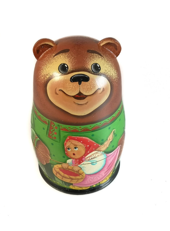 Three Bears Traditional 3 piece  Hand Painted Matryoshka 146