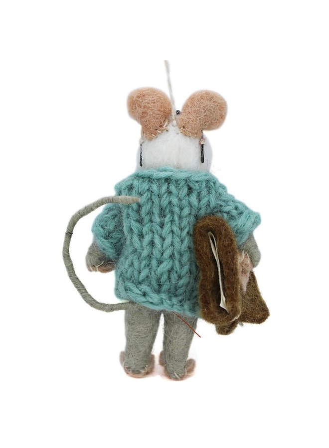 Susie Mouse Felt Ornament 017
