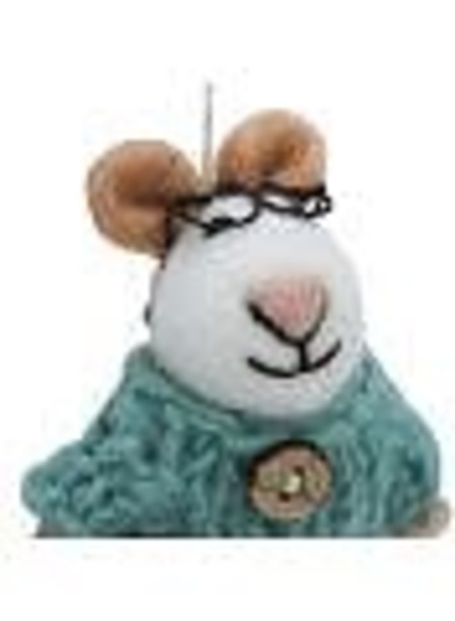 Susie Mouse  Felt Ornament 017