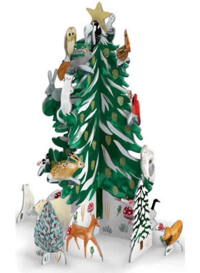 Jul barrträd Pop och Slot Adventskalender