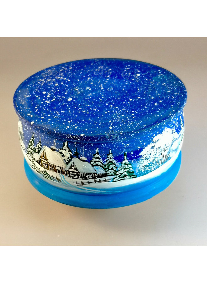 Musical Box Snow Scene - spinning  150