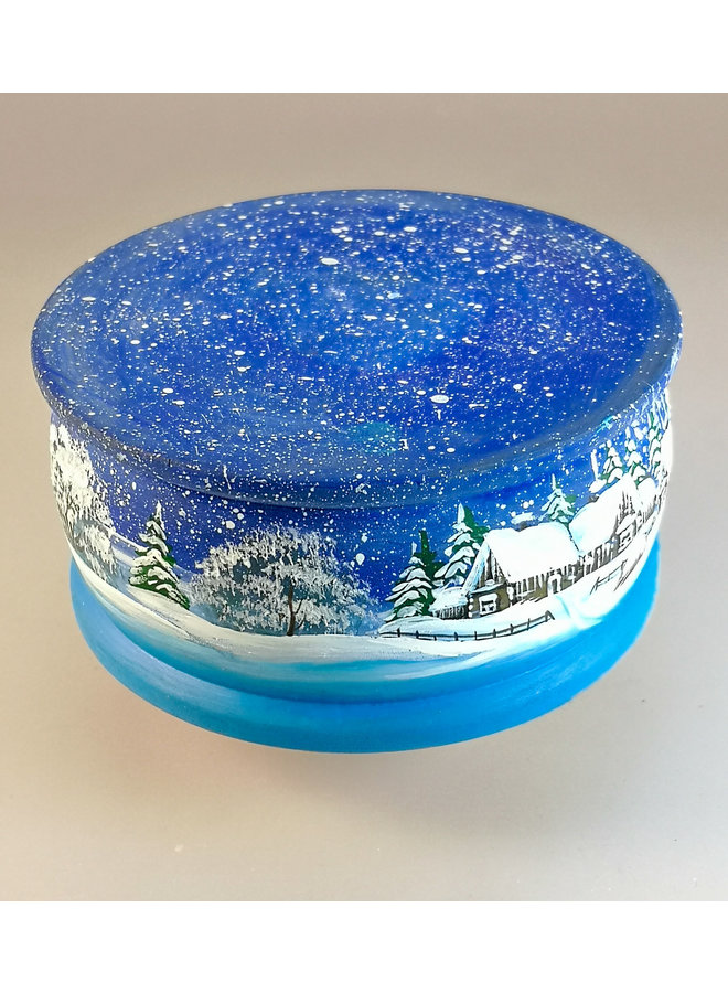 Musical Box Snow Scene - spinning  150