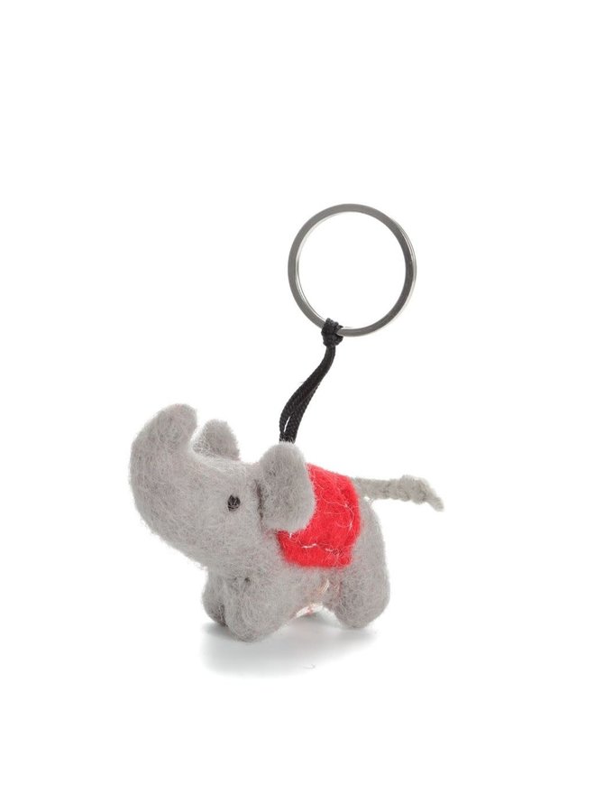 Elephant mini key ring felt 145