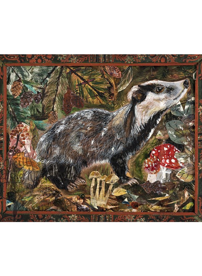 Winter Badger Giclee print 18
