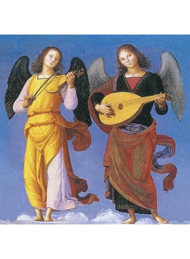 Two Angels detail Perugino  x Xmas cards 140x140mm