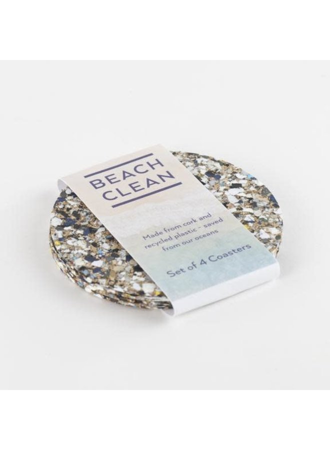 Posavasos Redondo Juego de 4 Beach Clean 39
