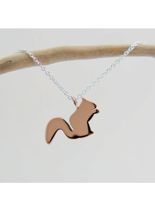 Squirrel Rose Gold Necklace 106