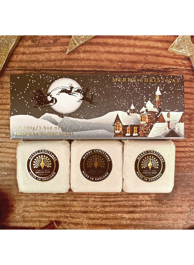 Set de regalo de jabón de vino caliente Winter Village