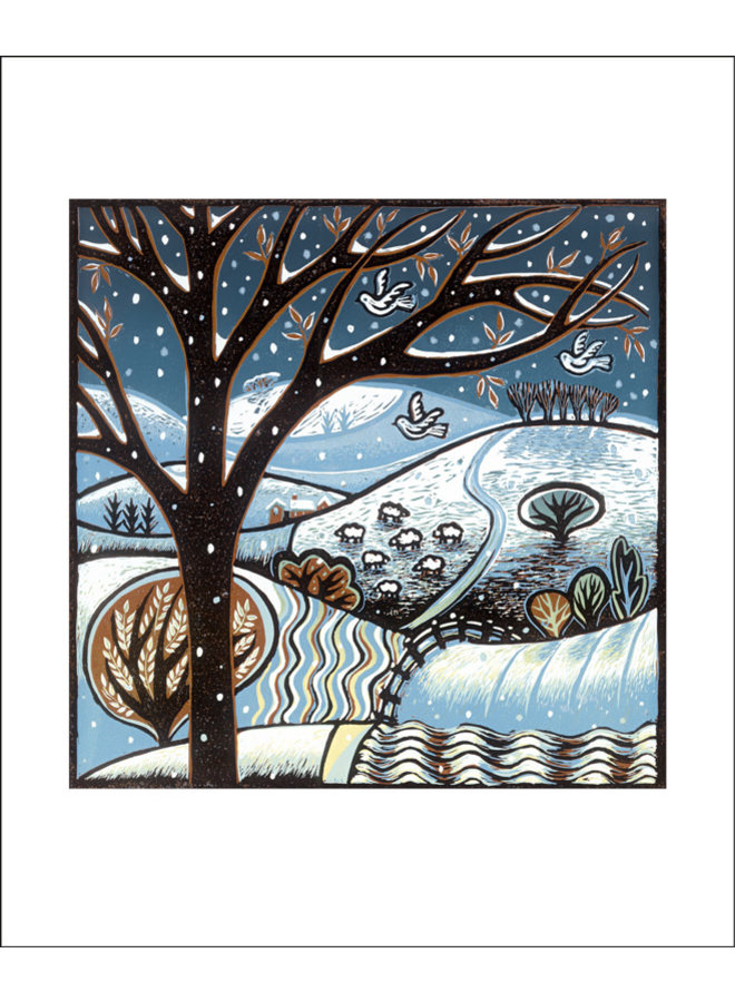 Snow on the Hills card by Diana Croft