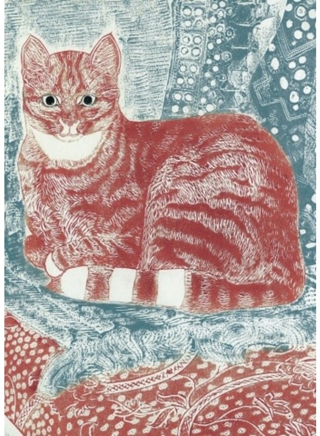 Cat on a Chair 140x180mm card