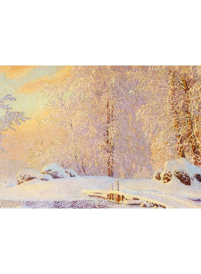 Hoar Frost by Gustaf Fjaestad x8 Xmas cards 140x180mm