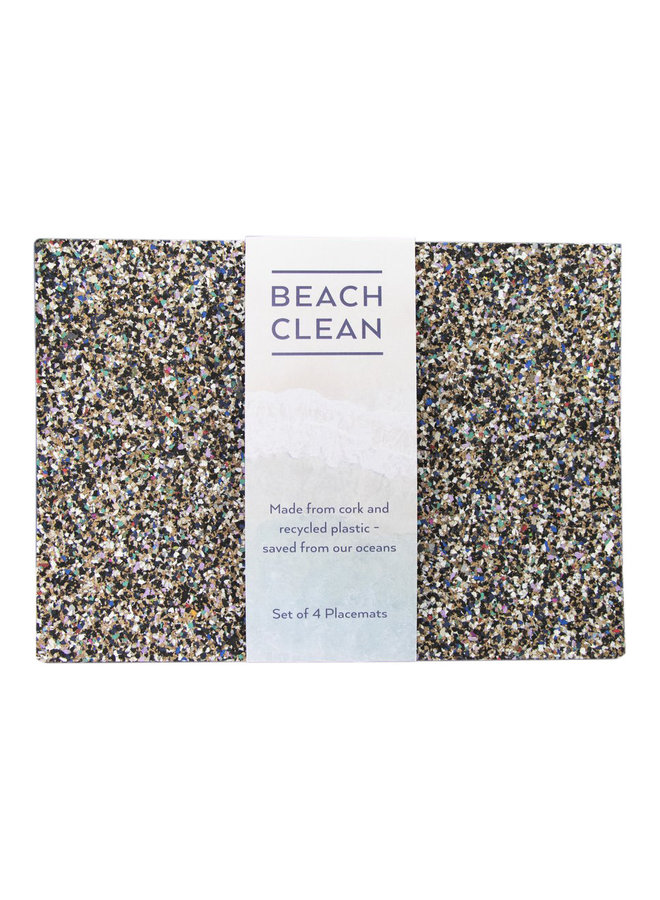 Juego de manteles individuales Beach Clean de 4 rectangulares