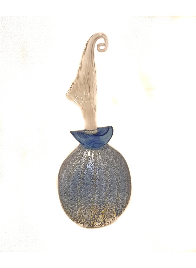 Blue and Gold Pinstripe Perfume Bottle  46