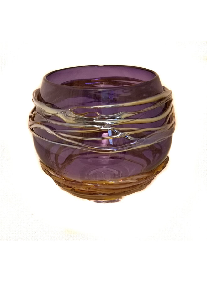 Purple Golden Trailing Bowl Large 35