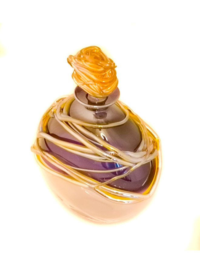 Flacon de parfum de fuite d'or violet 44