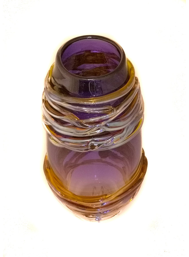 Фиолетовая золотая скользящая ваза, малая 40