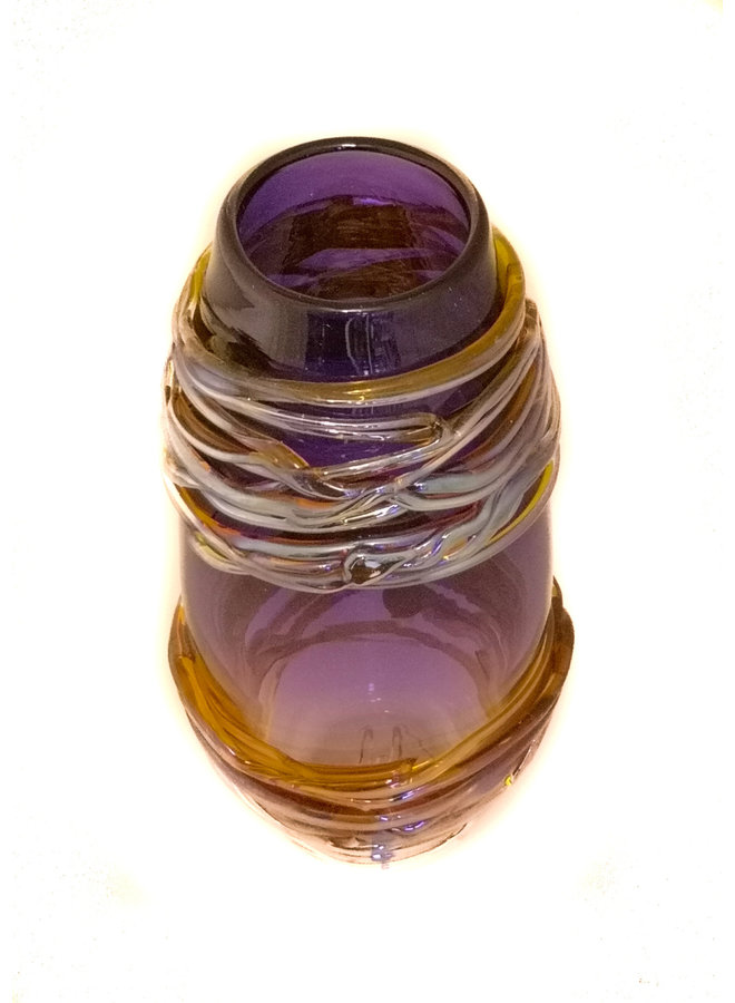 Jarrón colgante morado dorado pequeño 40