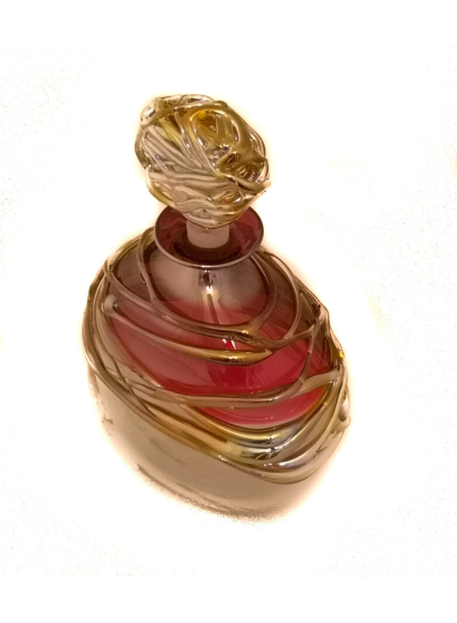 Flacon de parfum de traînée rose doré 45