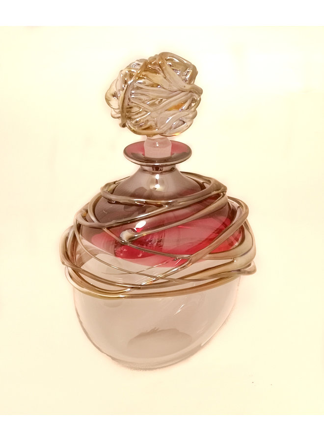 Flacon de parfum de traînée rose doré 45