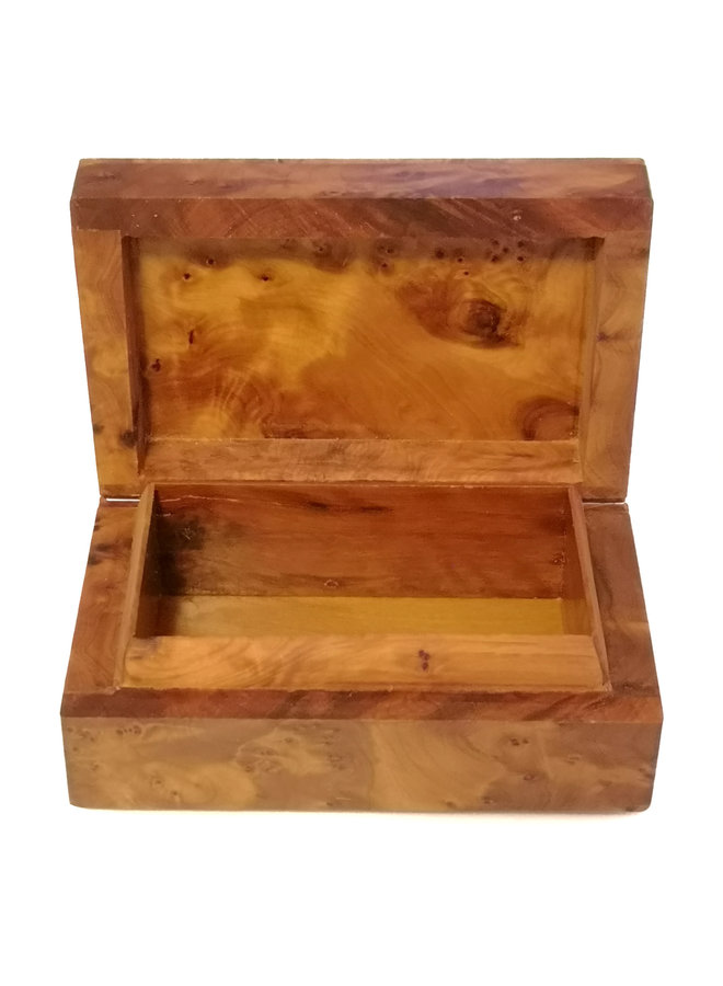 Guijarros de agua de peltre y abulón Thuja Caja de madera 31