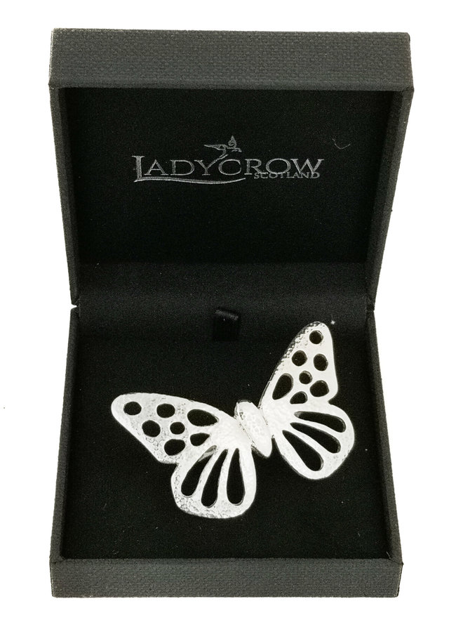 Butterfly Pewter Scarf Ring 04