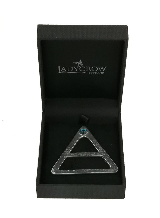 Кольцо на шарф из олова с треугольными чашечками 15