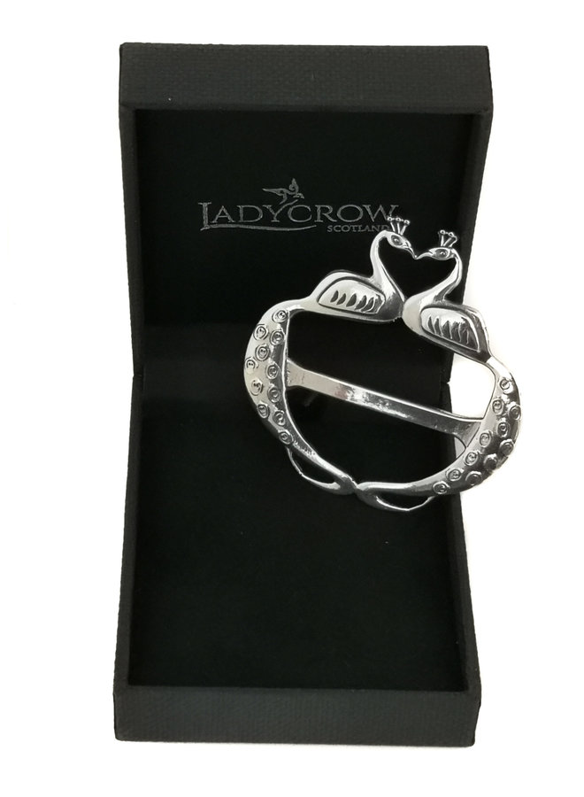 Pfau Zinn Schal Ring 20