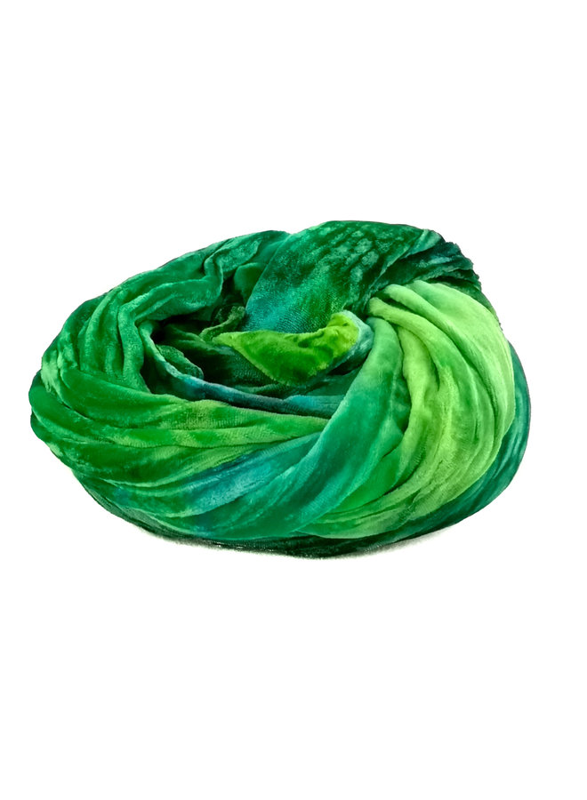 Bufanda de terciopelo doble teñida de agua 083