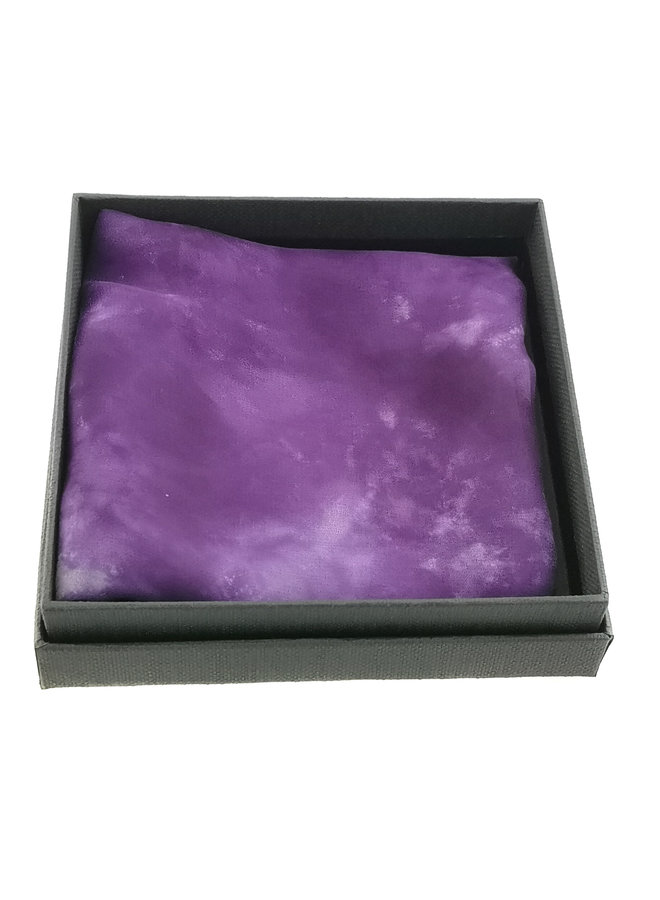 Lavender Long Gossamer Silk Scarf Boxed 056
