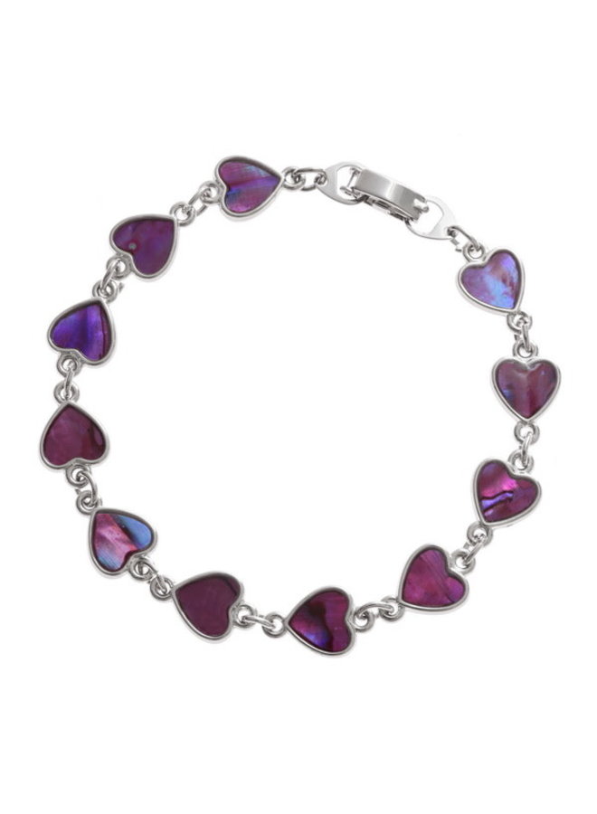 Pulsera de concha de paua sección corazón