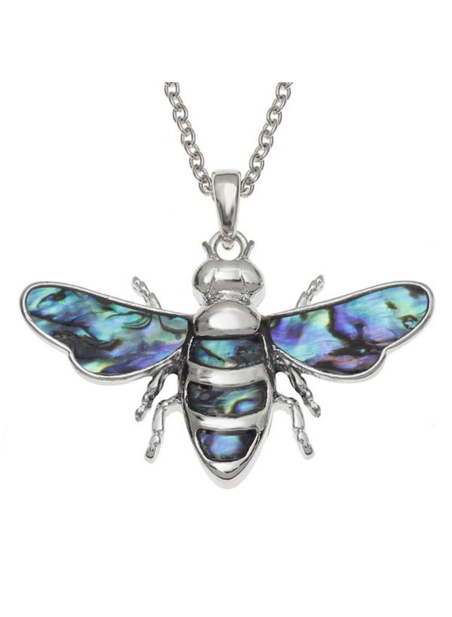 Bee Inlaid Paua shell necklace