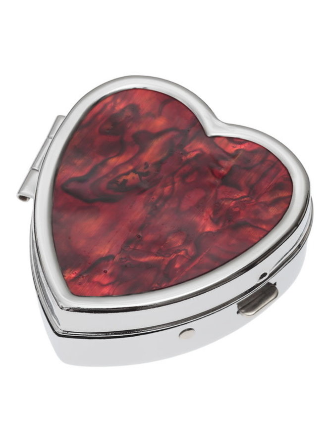 Heart  Trinket Box Paua  Red Shell 682