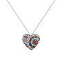 Lotus Heart Tin and silver Necklace 139