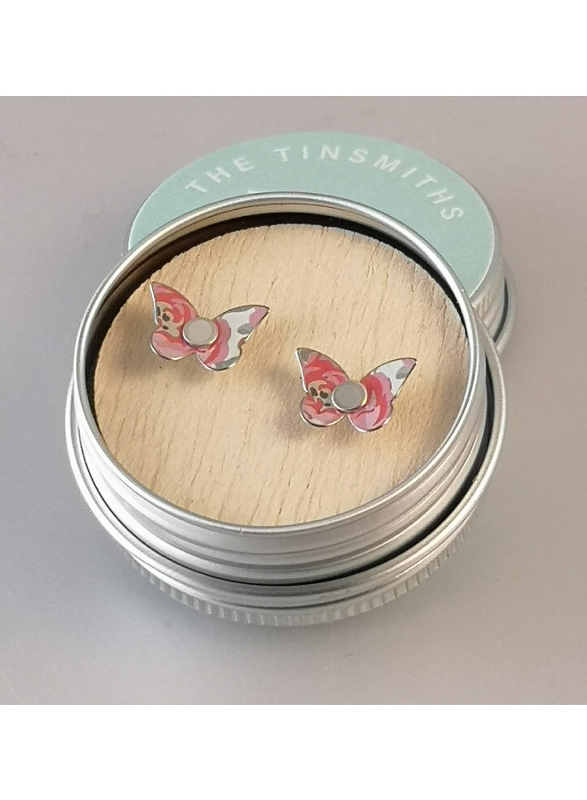 Daphne Floral Butterfly studs in a Tin 136