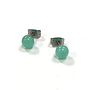 Jade Glass tiny round stud earring 23