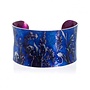 Bracelet manchette Blue Landscape dessin botanique 24