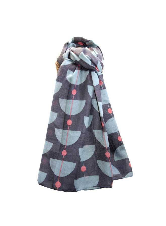 Grey Retro Cotton scarf 026