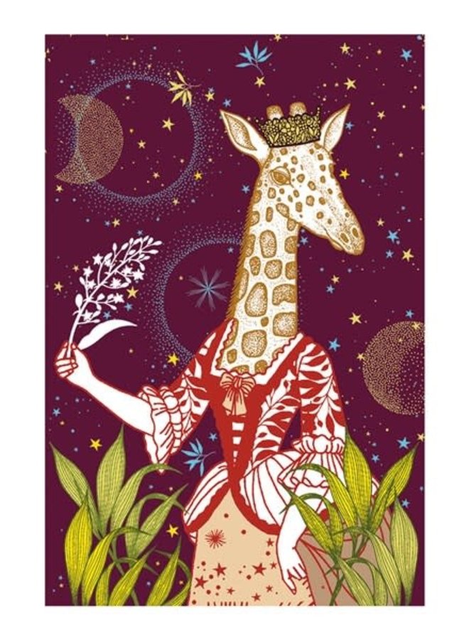 Tarjeta en blanco Girafe de Michael Cailloux