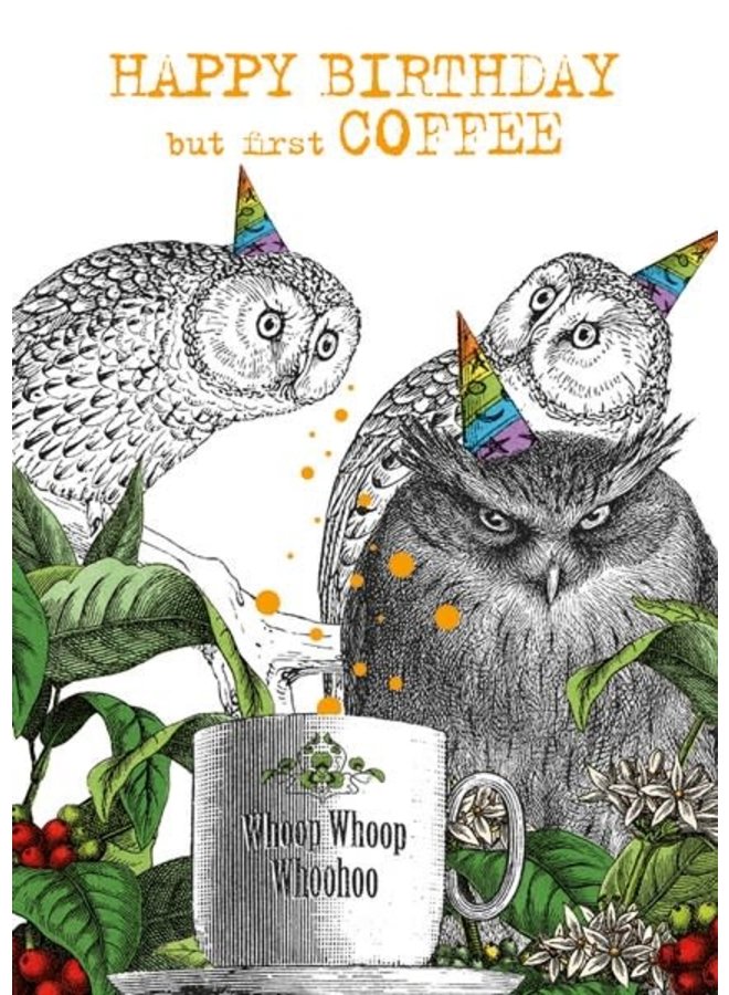 Happy Birthday Owl & Coffee