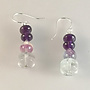 Amethyst and Florite hook Earrings 133
