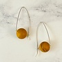 Длинные серьги-крючки Sphere Yellow Jasper 140