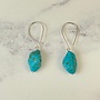 Boucles d'oreilles crochet turquoise 141