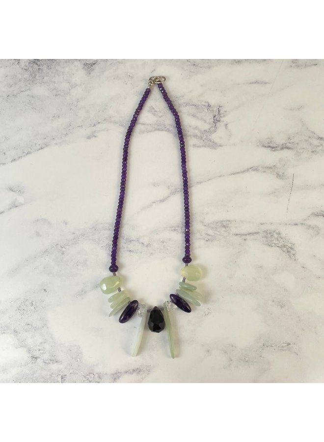 Amethyst and Jade Neclace 149