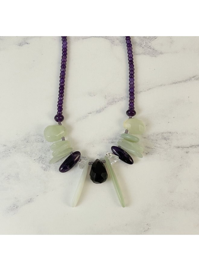 Collier Améthyste et Jade 149